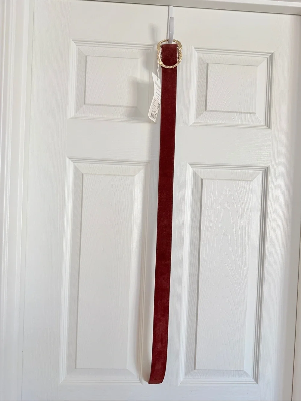 ♥️ SÉZANE Artemis Belt Mahogany Reddish Brown Suede Leather 80